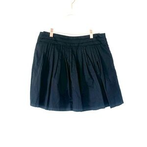 The Limited Black 100% Cotton Pleated Mini Skirt A Line Fit Flare 8
